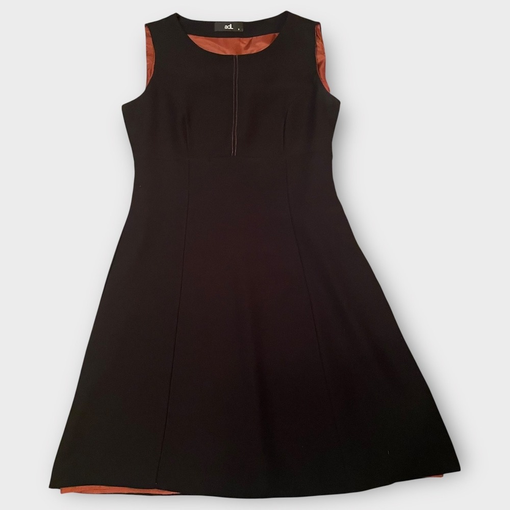 adL Adilisik A-Line Dress Womens Small Black Minimalist Structured Classic Chic